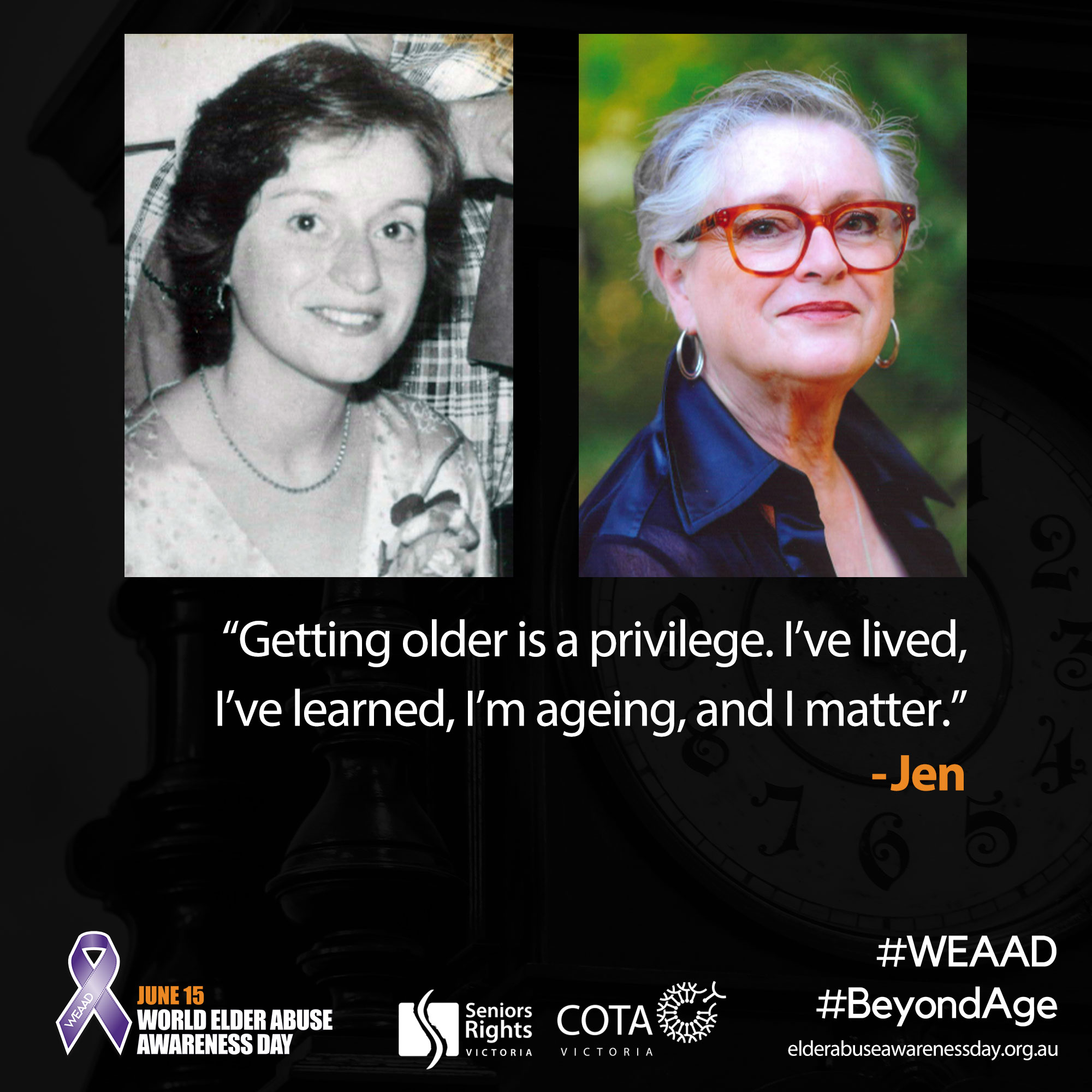 Getting older is a privilege. I’ve lived, I’ve learned, I’m ageing and I matter.