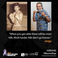 When you get older there will be more hills. Remember work harder, hills don’t go for ever.