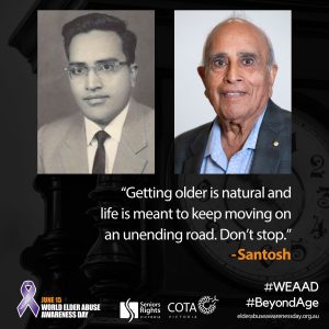 Getting older is natural and life is meant to keep moving on an unending road. Don’t stop.