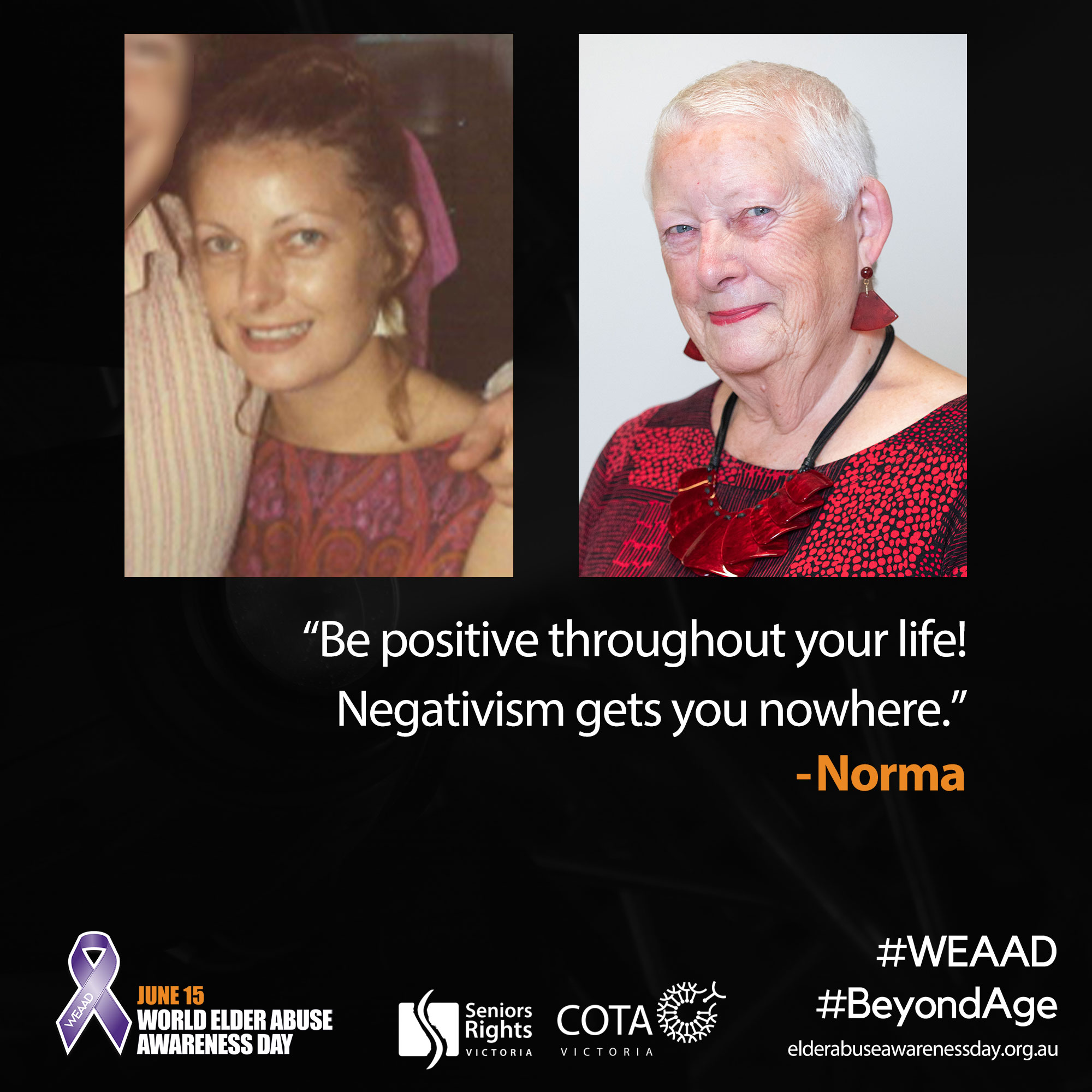 Be positive throughout your life! Negativism gets you nowhere.