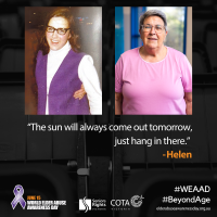 "The sun will always come out tomorrow. Just hang in there."