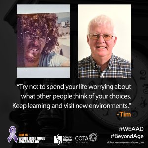 "Try not to spend your life worrying about what other people think of your choices. Keep learning and visit new environments."