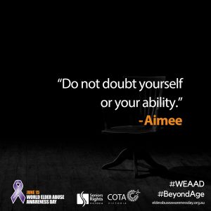 "Do not doubt yourself..."