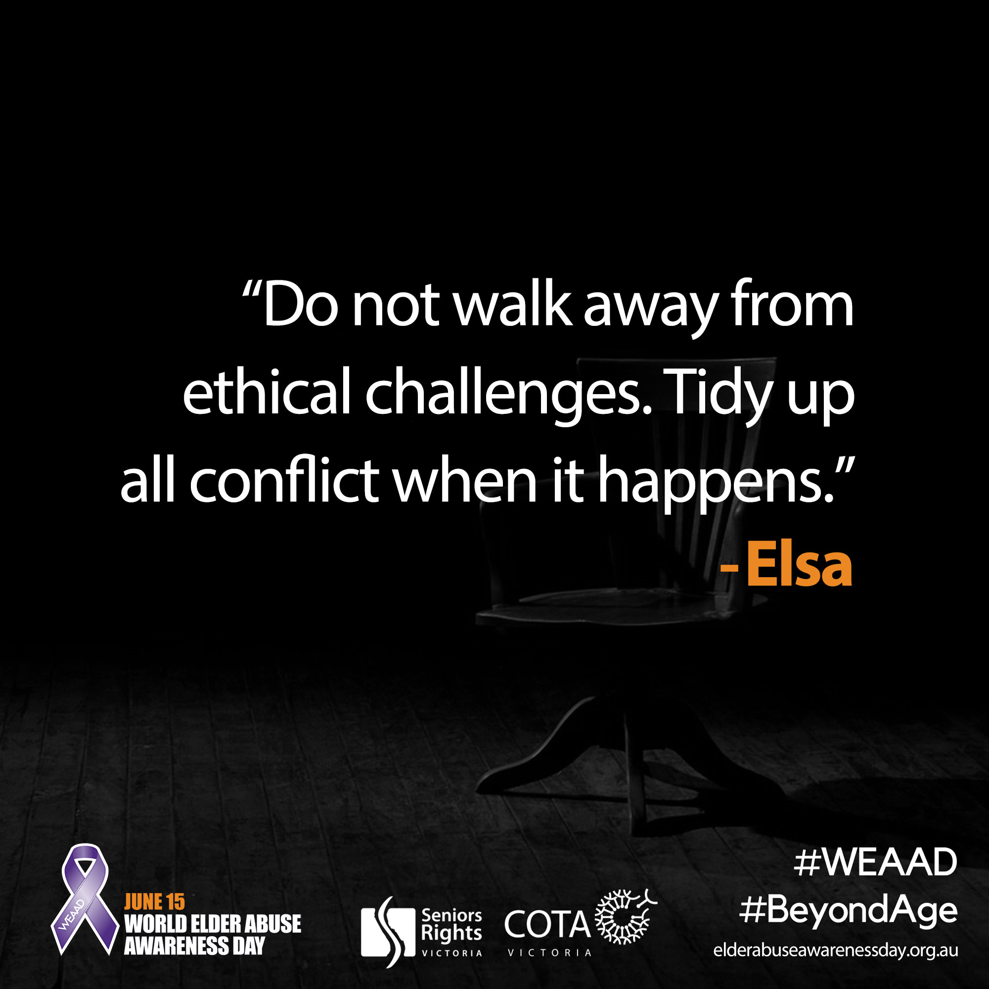 "Do not walk away from ethical..."