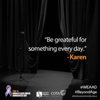 "Be grateful for something..."