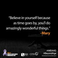 "Believe in yourself..."