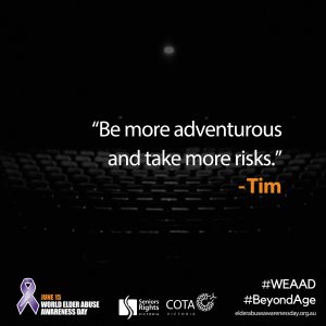 "Be adventurous and take more risks."