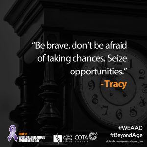 "Be brave, don't be afraid..."