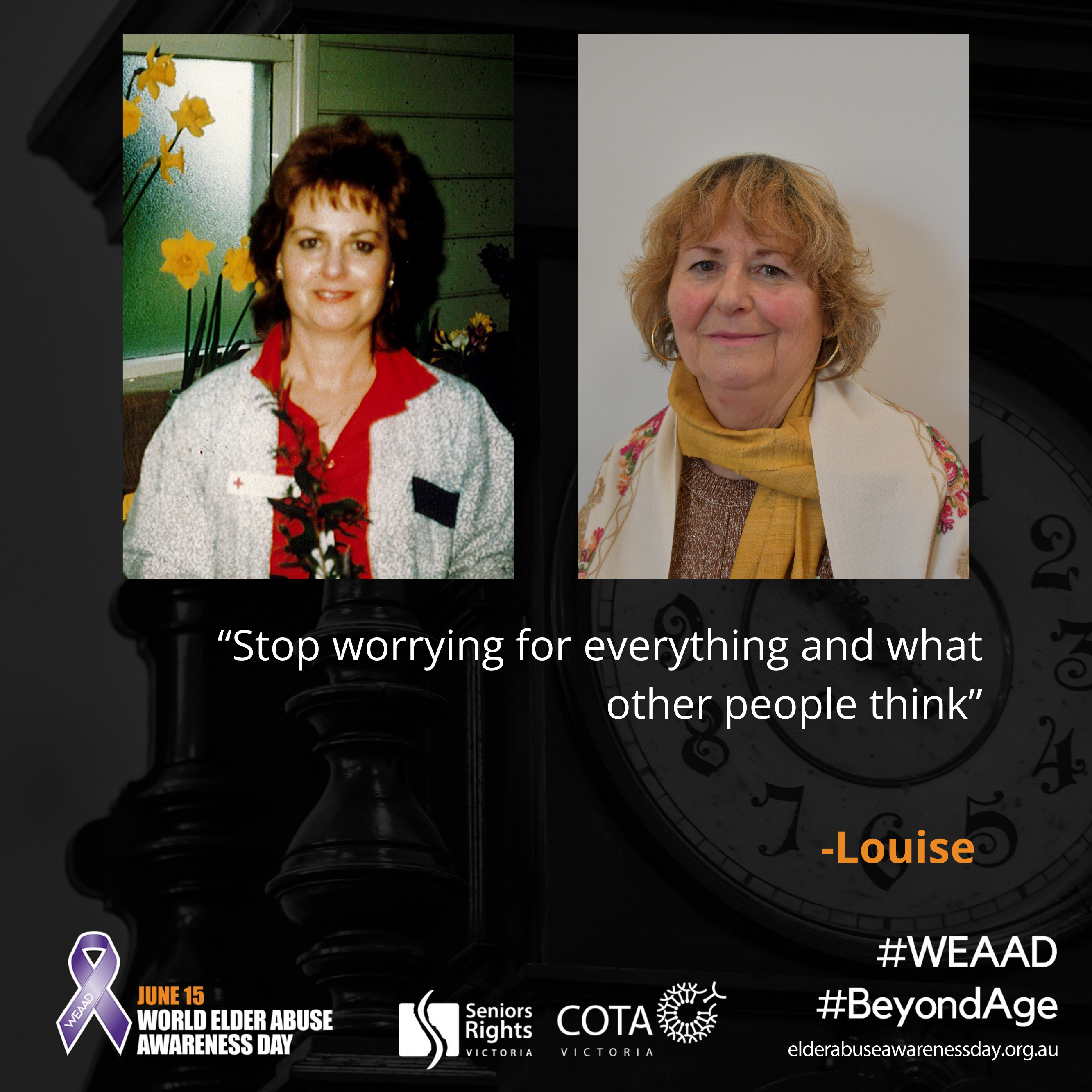 "Stop worrying for everything..."